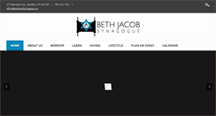 Desktop Screenshot of bethjacobsynagogue.ca